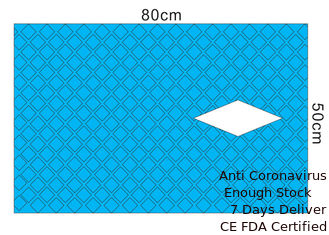 China Cirúrgico descartável da laparotomia drapeja o material azul do papel da cor de 75x80 Cm fornecedor