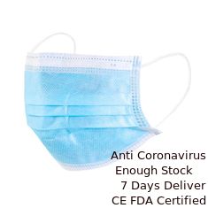 China Earloop azul descartável respirável a filtragem da 3-camada da máscara protetora reduz infecções fornecedor