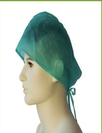 Bouffant descartáveis da tela de Spunbond esfregam a força de alta elasticidade dos tampões 61x14 Cm fornecedor