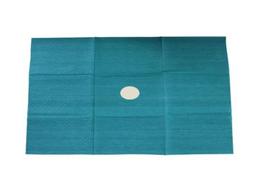 Cirúrgico descartável da laparotomia drapeja o material azul do papel da cor de 75x80 Cm fornecedor