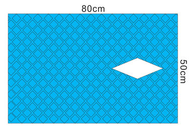 Cirúrgico descartável da laparotomia drapeja o material azul do papel da cor de 75x80 Cm fornecedor