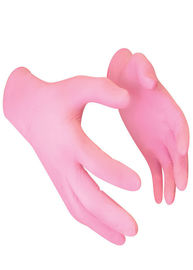 Luvas descartáveis curvadas da mão, luvas polis descartáveis com superfície Textured fornecedor