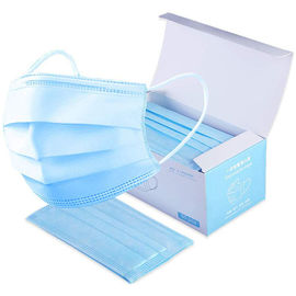 Proteção descartável não tecida da máscara protetora 3-Ply do azul para a indústria/hotel fornecedor